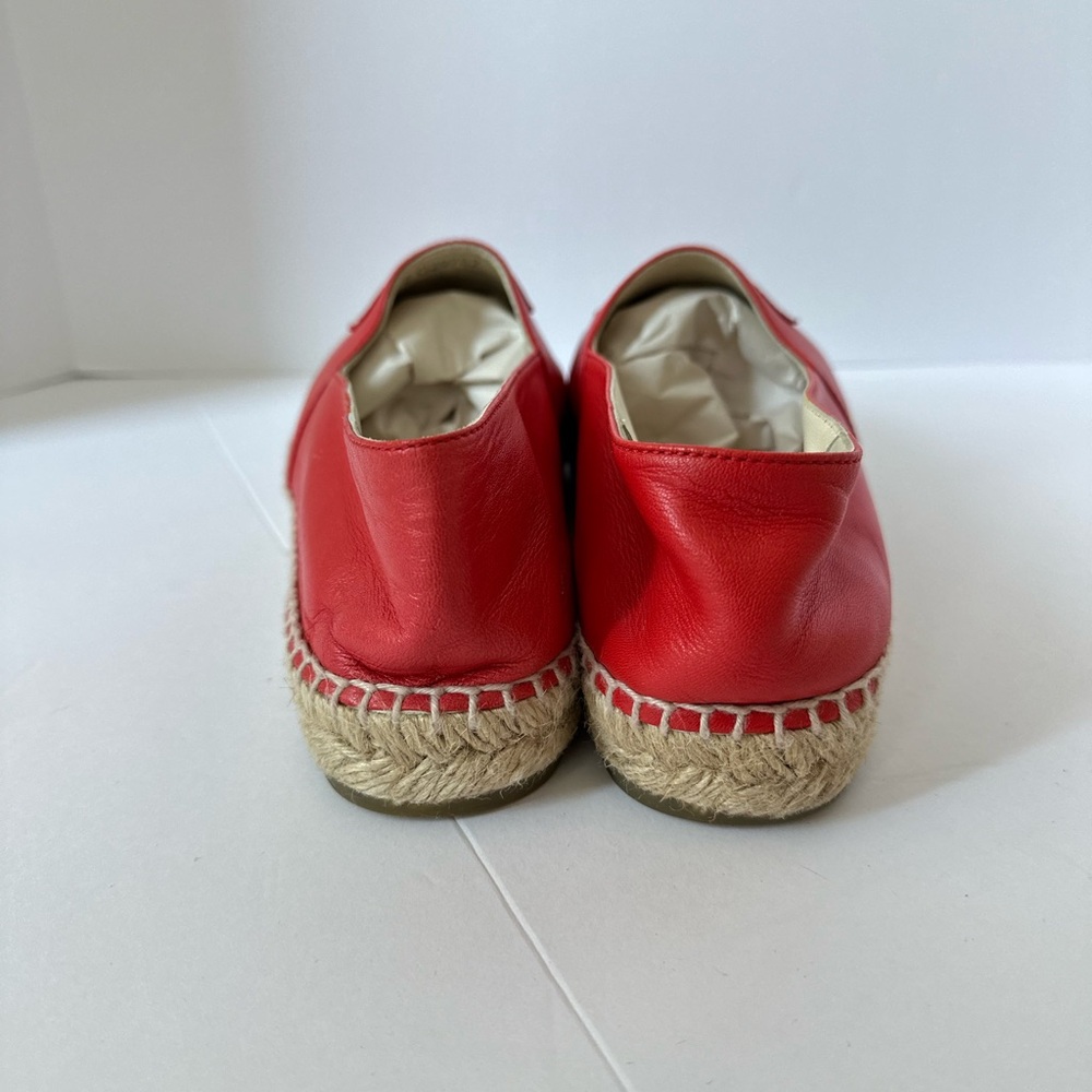 CHANEL Red Leather Espadrilles - Picture 7 of 14